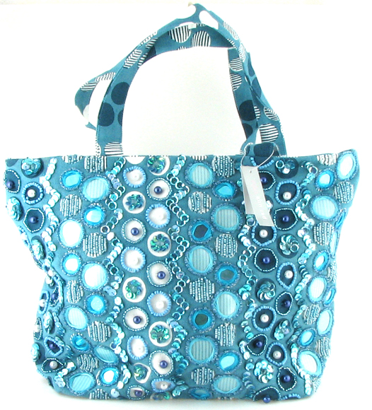 Blue Handbag on White Background