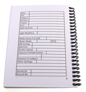 The Litte Product Photography Log Book Inside