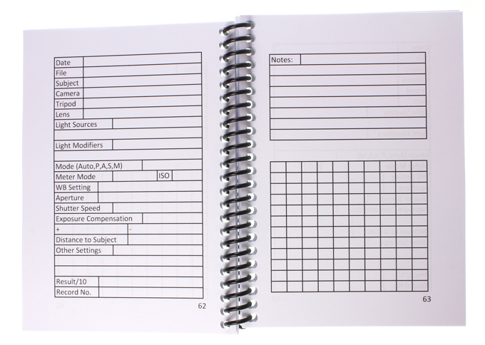 The Litte Product Photography Log Book Inside Record Your Settings