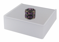 Silver mirror Riser Platform with Ornamental Box