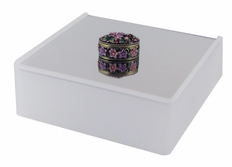 Silver mirror Riser Platform with Ornamental Box