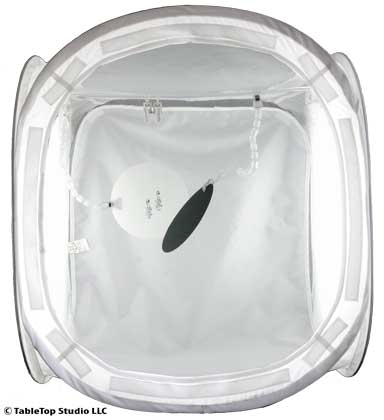 EZcube used to photograph earrings