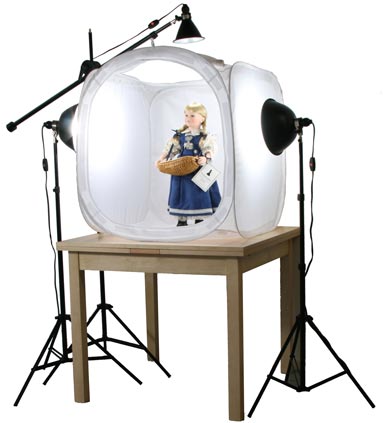 Boom Light shown with 30" EZcube and Two Large Lights