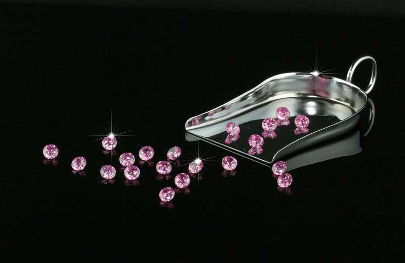 Gem stones with sparkle and reflection