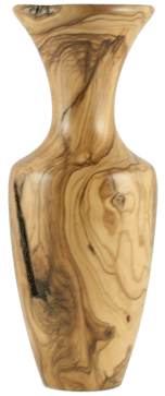 Spinning wooden vase